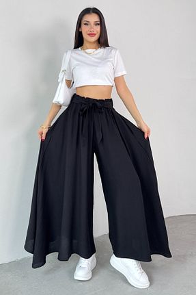 شلوار مشکی زنانه بافتنی Cappmoda - کد 925687436