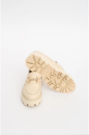 کفش لوفر بژ زنانه چرم خالص Bestyle - کد 779506447
