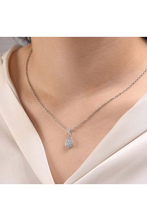 گردنبند الماس سفید SI1 Lial Diamond - کد 925935268