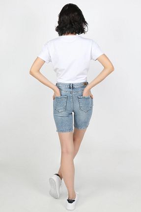 شلوارک و برمودا آبی زنانه Straight BALİNS - کد 43390607