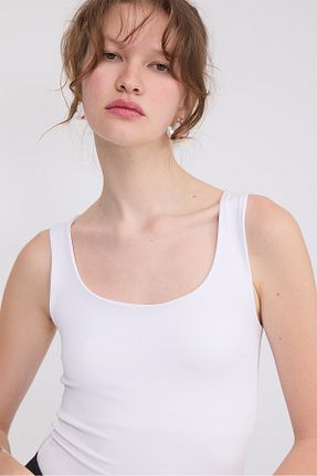 بلوز سفید زنانه ساده Addax - کد 925935081