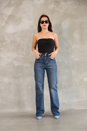 شلوار جین رنگی زنانه پاچه ساده Bluesuccess - کد 925695663