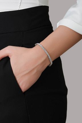دستبند نقره سفید زنانه 925 عیار So Chic - کد 760988513