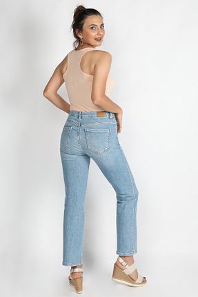 شلوار جین آبی زنانه پاچه ساده BALİNS - کد 47966082