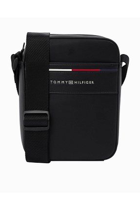 کیف دوشی مشکی مردانه چرم مصنوعی Tommy Hilfiger - کد 893785217