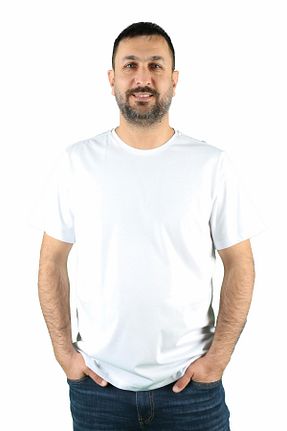 تیشرت سفید مردانه رگولار BALİNS - کد 822362121