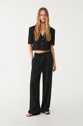 کت مشکی زنانه اورسایز Stradivarius - کد 926256902
