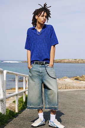 شلوارک و برمودا آبی مردانه رگولار Pull & Bear - کد 925713066