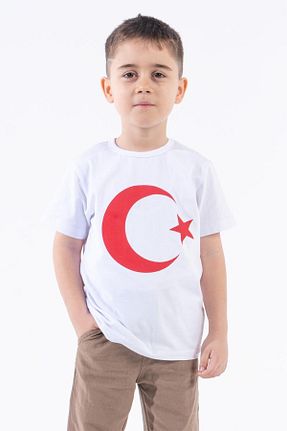 تیشرت سفید بچه گانه یقه دوچرخه Trend Baby Kids - کد 925950774