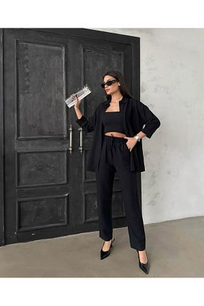 ست بالاتنه و پائین تنه مشکی زنانه بافتنی BYB - کد 904767766