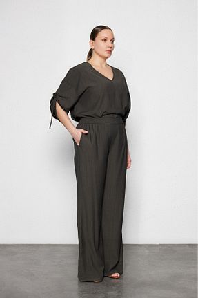 شلوار سایز بزرگ طوسی زنانه Polyamid LUOKK - کد 925752533