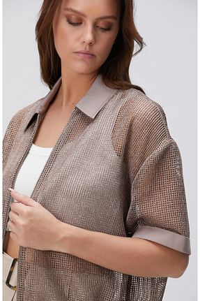 کاپشن قهوه ای زنانه رگولار Network - کد 900123208
