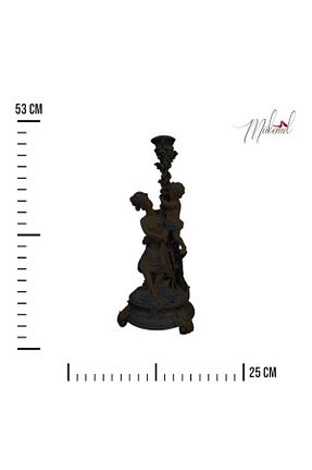 شمعدان و شمع گیر بژ پلی استر Mukemel - کد 925754805