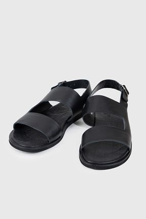 صندل مشکی مردانه پاشنه تخت GIESTO - کد 925752330