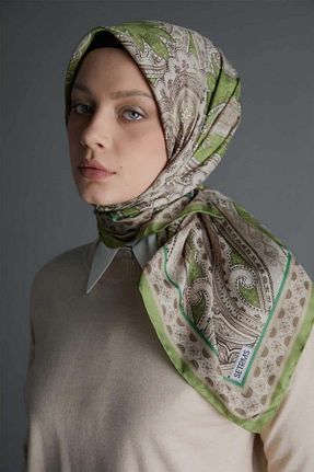 روسری سبز پلی استر Setrms - کد 925765675