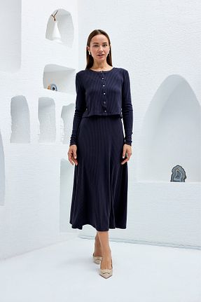 دامن سرمه ای زنانه بافتنی aishee - کد 925958740