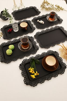 سینی مشکی فلزی AKSESUAR EVRENİ - کد 898541881