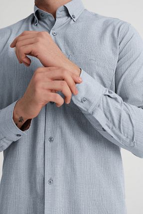 پیراهن آبی مردانه رگولار Varetta - کد 797678834