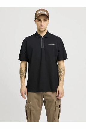 پولوشرت مشکی مردانه پنبه ای Jack & Jones - کد 925971956
