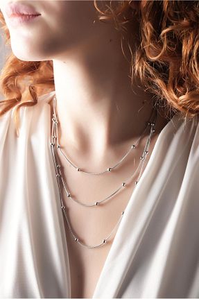 گردنبند استیل ( فولاد ) زنانه استیل (فولاد) Çlk Accessories - کد 925807999