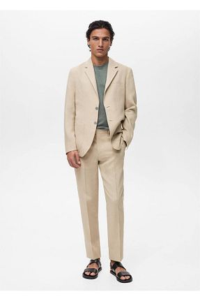 کت قهوه ای مردانه اسلیم MANGO Man - کد 925819538