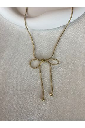 گردنبند استیل ( فولاد ) طلائی استیل (فولاد) Viorra jewellery - کد 925830924