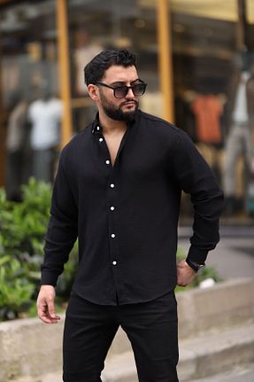 پیراهن مشکی مردانه اسلیم Newtime - کد 925986536