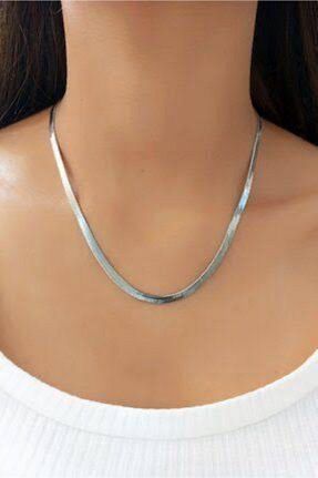 گردنبند استیل ( فولاد ) طوسی زنانه استیل (فولاد) İD ACCESSORİES - کد 904258301