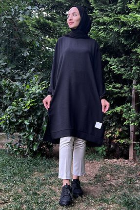 تونیک حجاب مشکی زنانه پنبه ای GGMM - کد 925996155