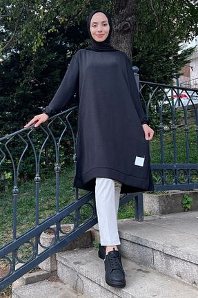 تونیک حجاب مشکی زنانه پنبه ای GGMM - کد 925996155