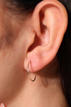 گوشواره طلا طلائی زنانه 14 عیار Kolyecik - کد 925859844