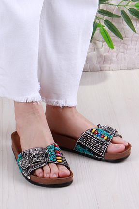 دمپائی مشکی زنانه چرم مصنوعی fort - کد 925864397