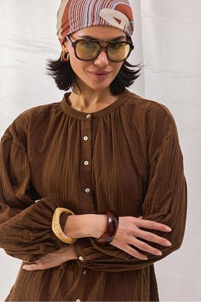 پیراهن قهوه ای زنانه Relaxed Tailors Room - کد 927392804