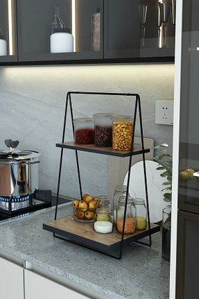قفسه آشپزخانه مشکی boz concept home - کد 925866545