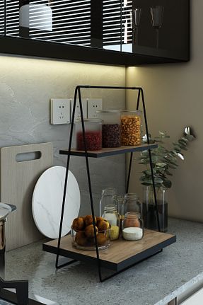 قفسه آشپزخانه مشکی boz concept home - کد 925866545