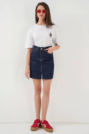 دامن رنگی زنانه پنبه ای fevien - کد 925869775
