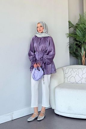 کت حجاب بنفش زنانه رگولار HAZA MODA - کد 925871266