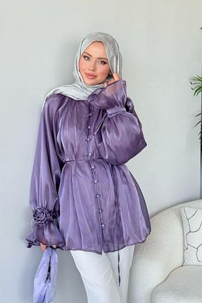 کت حجاب بنفش زنانه رگولار HAZA MODA - کد 925871266