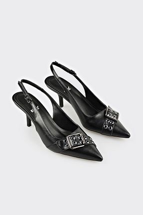 کفش پاشنه بلند کلاسیک مشکی زنانه پلی اورتان Elle - کد 925872829