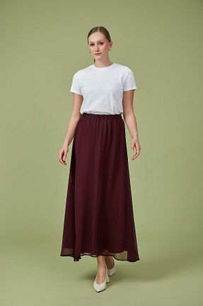 دامن زرشکی زنانه بافتنی Birgül Bektaş - کد 822336408