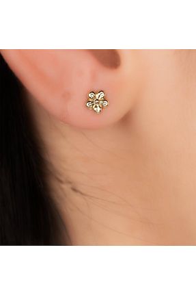 گوشواره طلا طلائی زنانه 14 عیار YCL JEWELLERY - کد 898801905