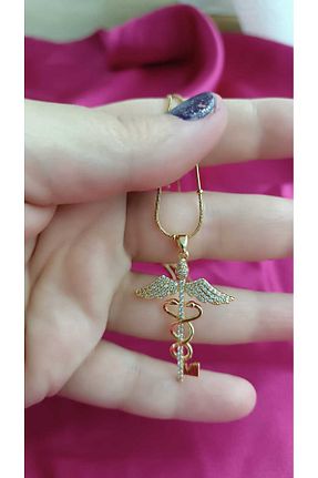 گردنبند استیل ( فولاد ) زرد زنانه استیل (فولاد) shop - کد 925910990