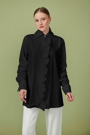 پیراهن مشکی زنانه Overshirt Birgül Bektaş - کد 818464221