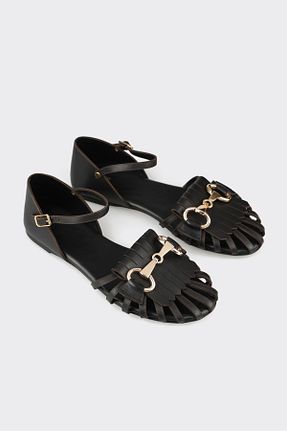 کفش کژوال مشکی زنانه چرم خالص Elle - کد 925922970