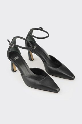 کفش پاشنه بلند کلاسیک مشکی زنانه چرم Elle - کد 925923667