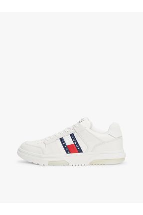 کفش اسنیکر نباتی مردانه چرم اصل Tommy Hilfiger - کد 900513622