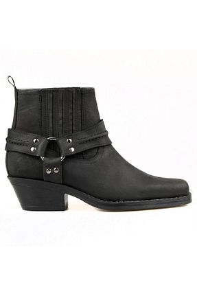 بوت / نیم بوت مشکی زنانه پاشنه ضخیم FootCourt - کد 81313925