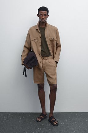 پیراهن قهوه ای مردانه رگولار Massimo Dutti - کد 926036431