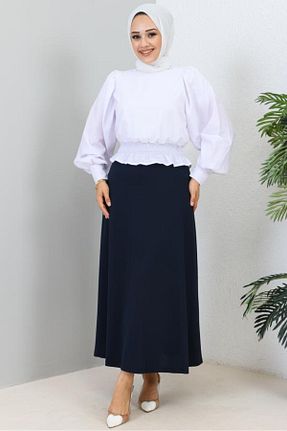دامن حجاب سرمه ای زنانه بافتنی giyze - کد 925930881