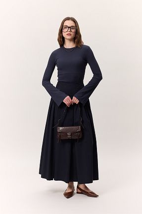 دامن سرمه ای زنانه ساده Manuka - کد 925932438